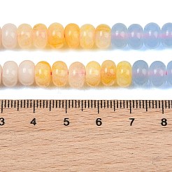 天然石ホワイトジェイドビーズ連売り  染め  滑らかなロンデル  ミックスカラー  8~8.5x5~5.5mm  穴：1mm  約75~78個/連  15.35''（39~40センチメートル）&nbsp;G-NH0006-A15-01