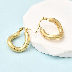Oval 201 Stainless Steel Hoop Earrings&nbsp;EJEW-Z151-05G