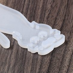 漫画動物のブックマークシリコン型  エポキシ樹脂工芸品作り  ホワイト  ライオン  131x48x4.2mm&nbsp;SIMO-S001-03A