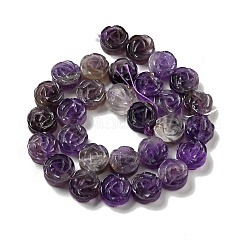天然石アメジストビーズ連売り  ローズ  14x7.5~8mm  穴：1.2mm  約28~29個/連  15.16''（38.5~41.5センチメートル）&nbsp;G-D475-01J