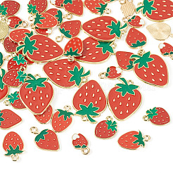 50Pcs 5 Styles Zinc Alloy Enamel Pendants&nbsp;FIND-BG0001-06