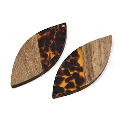 Transparwnt Resin & Walnut Wood Pendants&nbsp;RESI-I354-03D
