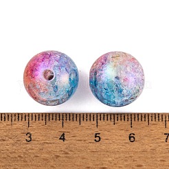 UV Plating Rainbow Iridescent Two Tone Acrylic Beads&nbsp;PACR-C009-04M