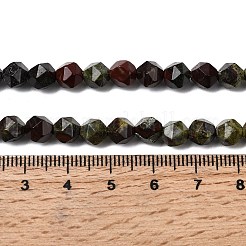 天然石ドラゴンブラッドビーズ連売り  スターカットラウンドビーズ  多面カット  5~6x5~6x5~6mm  穴：1~1.2mm  約64~68個/連  14.80''~15.04''（37.6~38.2センチメートル）&nbsp;G-Z119-A17-01
