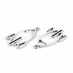 Tibetan Style Alloy Open Back Bezel Pendants&nbsp;TIBE-S323-125AS-RS