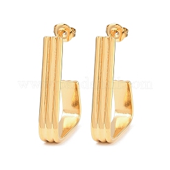 304 Stainless Steel Trapezoid Stud Earrings&nbsp;EJEW-P324-13G