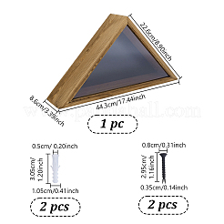 Triangle Wooden Wall Mounted Foldable Flag Cases&nbsp;CON-WH0125-09A