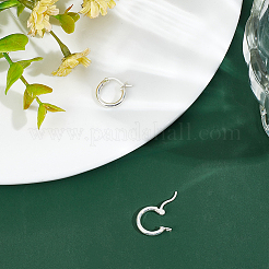 1Pair 925 Sterling Silver Hoop Earrings&nbsp;STER-BBC0007-73S