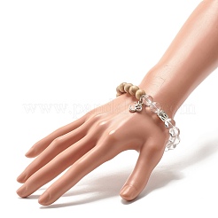 Aum/Om Symbol & Buddha Alloy Charm Bracelet for Teen Girl Women&nbsp;BJEW-JB07726