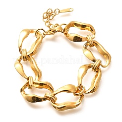 304 Stainless Steel Link Chain Bracelets for Women&nbsp;BJEW-R012-01G