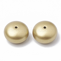 スプレープリントアクリルビーズ  ロンデル  ゴールデンロッド  18x11mm  穴：1mm  約210個/500g&nbsp;ACRP-T005-43