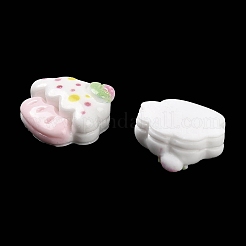 不透明な樹脂模倣食品カボション  イチゴのケーキ  ミックスカラー  14.5x15x6mm&nbsp;X1-RESI-K027-28