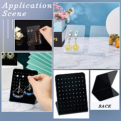 4色のアクリル製イヤリングディスプレイ2個  L字型イヤリングディスプレイスタンド  ミックスカラー  8x4.7x11.6cm  穴：1.6mm  2個/カラー&nbsp;EDIS-SP0001-04A