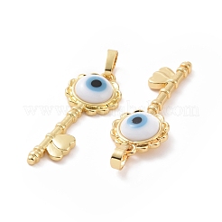 Handmade Evil Eye Lampwork Pendants&nbsp;ZIRC-F136-05G-04