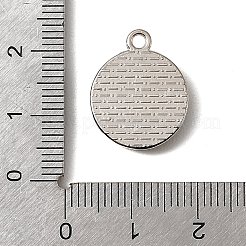 合金ラインストーンペンダント  ナザールボンジュウのチャームが付いた丸い  エナメル  プラチナ  18.5x15x3mm  穴：1.8mm&nbsp;FIND-B068-01P