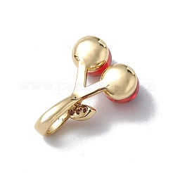 Rack Plating Brass Micro Pave Clear Cubic Zirconia Charms&nbsp;KK-H434-42G