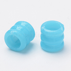 アクリルヨーロピアンビーズ  大穴ビーズ  コラム  ミックスカラー  7x7mm  穴：4mm  約4160個/500g&nbsp;MACR-S272-10