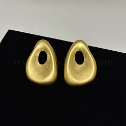 女性用合金スタッドピアス  ティアドロップ  ゴールドカラー  60x40mm&nbsp;WG1C03F-01