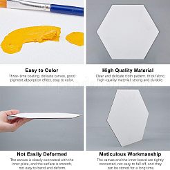 Hexagon Painting Canvas Panel Drawing Boards&nbsp;DIY-NB0004-10