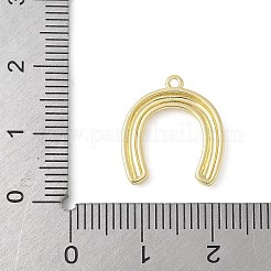 真鍮チャーム  蹄鉄  ラックめっき  鉛フリー＆カドミウムフリー  18KGP本金メッキ  16.5x15x2mm  穴：1.2mm&nbsp;KK-Q091-05G