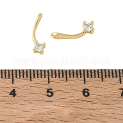 Brass Pave Clear Cubic Zirconia Charms&nbsp;CU-CBA9FFD-11G-02