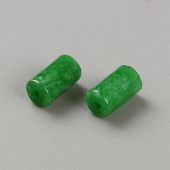 天然石ホワイトジェイドビーズ  コラム  染め  グリーン  9.4x5mm  穴：1.2mm&nbsp;G-L094-01