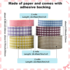 1 Bag 6 Rolls DIY Scrapbook Decorative Paper Tapes&nbsp;DIY-SP0005-15C