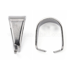 変色しにくい304ステンレススチールのスナップオンベイル  ステンレス鋼色  10x7x5mm&nbsp;STAS-R048-10x7mm