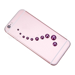 Medium Orchid Imitation Pearl Beads Assorted Mixed Sizes 4-12mm Flat Back Pearl Cabochons&nbsp;SACR-PH0001-47