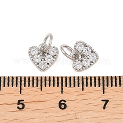 Brass Micro Pave Cubic Zirconia Pendants&nbsp;KK-Z146-01P-01