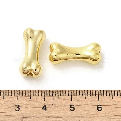 CCBプラスチックビーズ  骨  ゴールドカラー  19.5x8.5x6.5mm  穴：2mm  約892個/500g&nbsp;LS-CCB-P014-03G