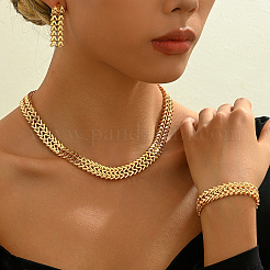 Middle Eastern Style Iron Chain Bracelets & Earrings & Necklaces Sets for Women's Events&nbsp;UC7587