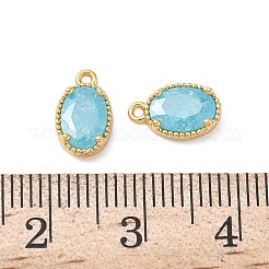 Brass Crushed Ice Cut Cubic Zirconia Pendants&nbsp;KK-D024-24C-G