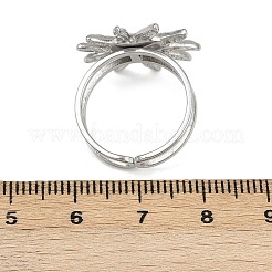 ハートサン 304 ステンレススチール エナメル 指輪（女性用）  ステンレス鋼色  レッド  ハートサン：19.5x19mm  usサイズ6（16.5mm）&nbsp;RJEW-G355-08P-02