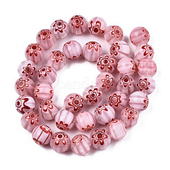 Handmade Millefiori Glass Beads Strands&nbsp;X-LK-T001-10A