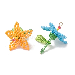 Glass Seed Beaded Pendants&nbsp;PALLOY-MZ01283