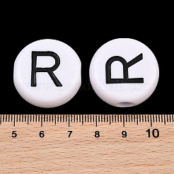 Opaque White Acrylic European Beads&nbsp;AC-CBA3BDD-01R
