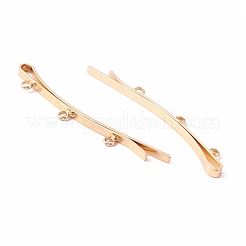 アイアン製ヘアピンパーツ  3ループ付き  ライトゴールド  60x2.5x7.5mm  穴：2.2mm&nbsp;IFIN-B127-01KCG