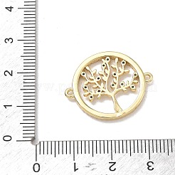 Brass Micro Pave Cubic Zirconia Links&nbsp;ZIRC-F048-58G