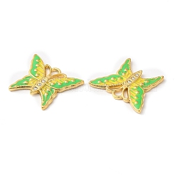 Real 18K Gold Plated 304 Stainless Steel Rhinestone Pendants&nbsp;STAS-A084-24G-03