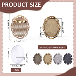 DIY Oval Brooch Making Kits&nbsp;DIY-ME0003-77