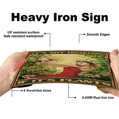 Vintage Metal Tin Sign&nbsp;AJEW-WH0189-026