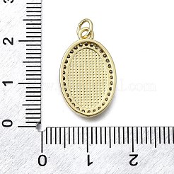 Brass Micro Pave Clear Cubic Zirconia Pendants&nbsp;KK-V010-26G