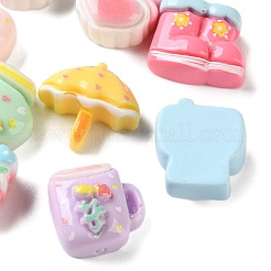 オペーク樹脂カボション  混合図形  ミックスカラー  11.5~14.5x11~14.5x6.5~7.5mm&nbsp;RESI-G134-02