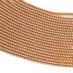 電気メッキガラスビーズセット  コラム  砂茶色  2~2.5x2mm  穴：0.6mm  約207~208個/連  14.13~14.29''（35.9~36.3センチメートル）&nbsp;GL-CBAA615-01D