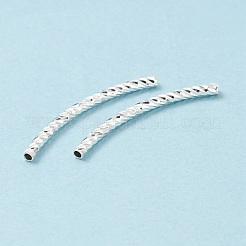 Rack Plating Brass Curved Tube Beads&nbsp;KK-WH0061-02F-S