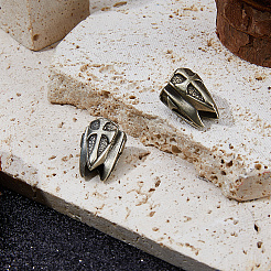 2Pcs Brass European Beads&nbsp;KK-DC0005-18AS