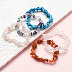 天然および合成宝石用ビーズストレッチブレスレット  1-3/4インチ（4.5cm）&nbsp;BJEW-JB01826