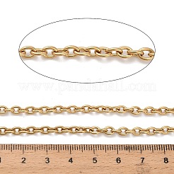 316サージカルステンレススチールアズキチェーン  溶接されていない  スプールで  イオンプレーティング（ip）  ゴールドカラー  5x3.5x1mm&nbsp;CHS-B010-03B-G