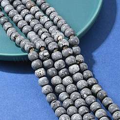 Handmade Fancy Antique Glazed Porcelain Ceramic Round Beads Strands&nbsp;PORC-L019-8mm-04